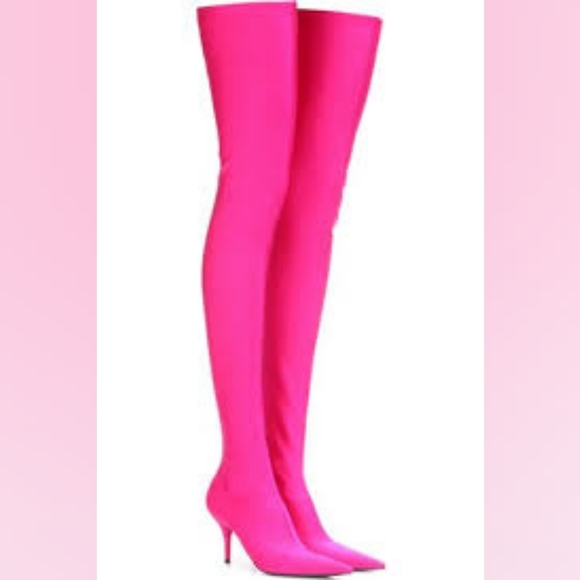 New without box unworn AUTHENTIC Balenciaga pink leather boots - Picture 11 of 13